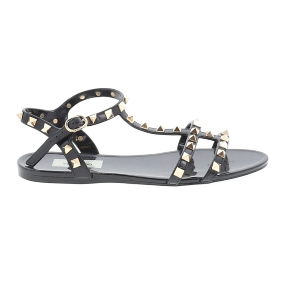 Valentino Rockstud Rubber Sandals Sz 38
